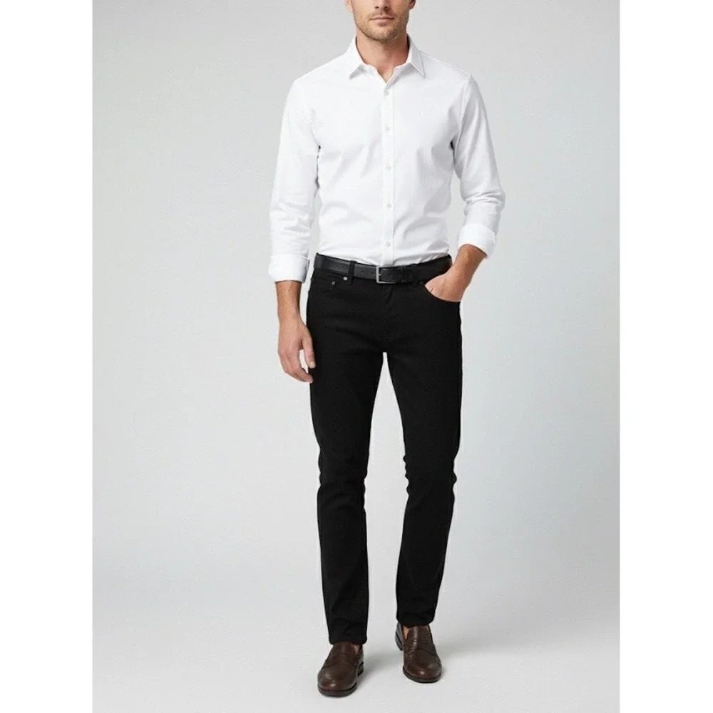 Banana Republic Mens Slim Fit Travel Jean Stretch Black Pants 29x30